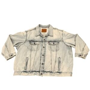 Levi's Premium Denim Trucker Jacket Light Wash Big & Tall 5XL